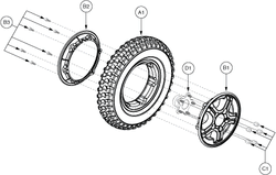 Quantum Q6000XL - Drive Wheels - Flat Free