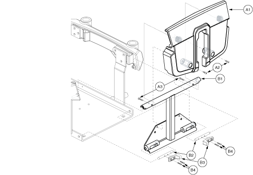 Quantum Q6000XL - Main Frame - Battery Access Brackets - Used Prior To Sn J8619308001s10 - High Mount Foot Platform