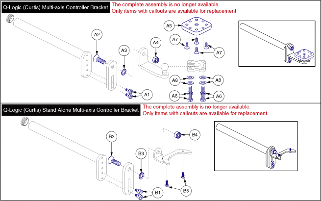 Quantum Q6000XL - Joystick (Master Controls) - Mounting Brackets - Multi -Axis - Q -Logic & Stand Alone