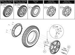 Quantum Q6000Z - Drive Wheels - Flat Free - 5 Spoke Hub