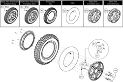 Quantum Q6000Z - Drive Wheels - Pneumatic - 5 Spoke Hub