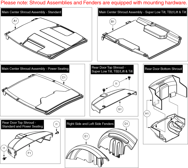 Quantum Q6000Z - Shrouds - Center Shrouds, Fenders & Rear Doors