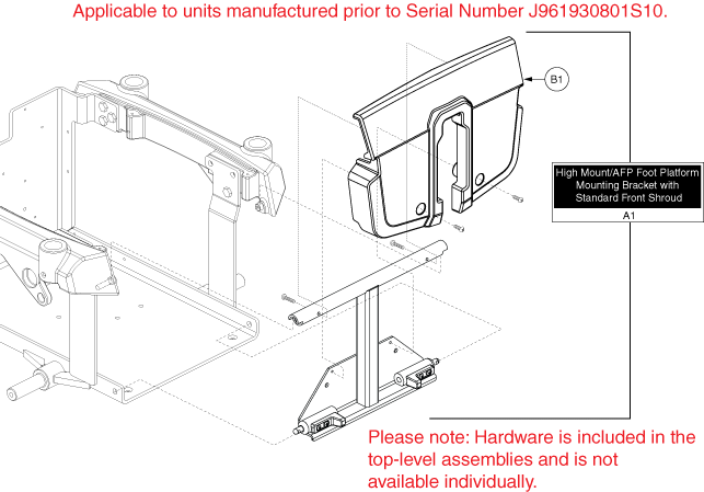 Quantum Q6000Z - Battery Access Brackets - Used Prior To The 193 Day Of 2008, J9619308001s10 - Used W/ High Mount