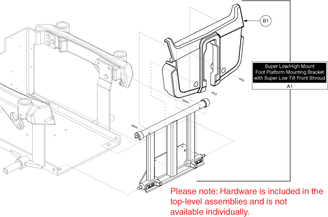 Quantum Q6000Z - Battery Access Brackets - Used On Or After The 193 Day Of 2008, J9619308001s10 - Used W/ High Mount & Super Low Tilt