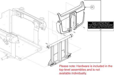 Quantum Q6000Z - Battery Access Brackets - Used On Or After The 193 Day Of 2008, J9619308001s10 - Used W/ High Mount & Super Low Tilt