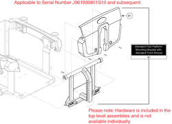 Quantum Q6000Z - Battery Access Brackets - Used On Or After The 193 Day Of 2008, J9619308001s10 - Used W/ Standard Foot Platform