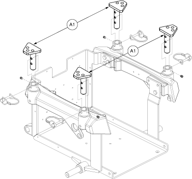 Quantum Q6000Z - Seat Mounts / Interface - Tru- Balance Pwr. Positioning System - Fixed - Used W/ Wings