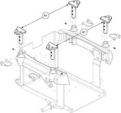 Quantum Q6000Z - Seat Mounts / Interface - Tru- Balance Pwr. Positioning System - Fixed - Used W/ Wings