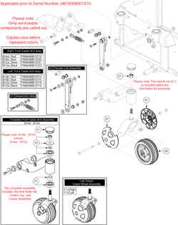 Quantum Q6000Z Pediatric - Caster Arm / Suspension - Used Prior To The 193 Day Of 2008, J9619308001s10