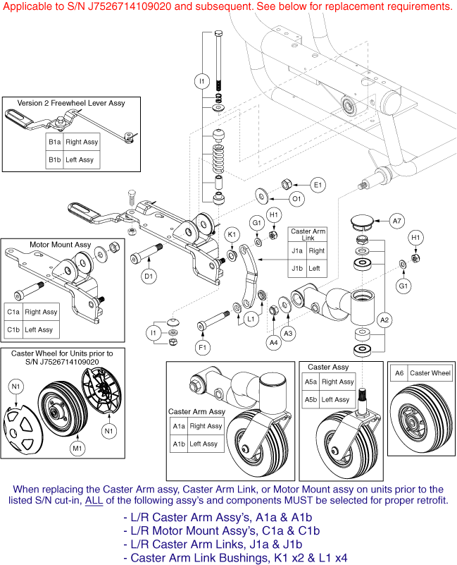 Quantum Q610 - Caster Arm / Suspension