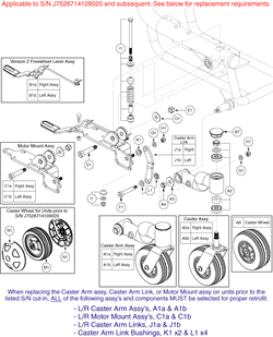 Quantum Q610 - Caster Arm / Suspension