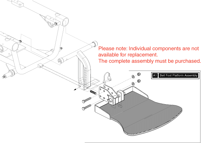 Quantum Q610 - Footrest Platform - Footrest Platform - Large (Bell)