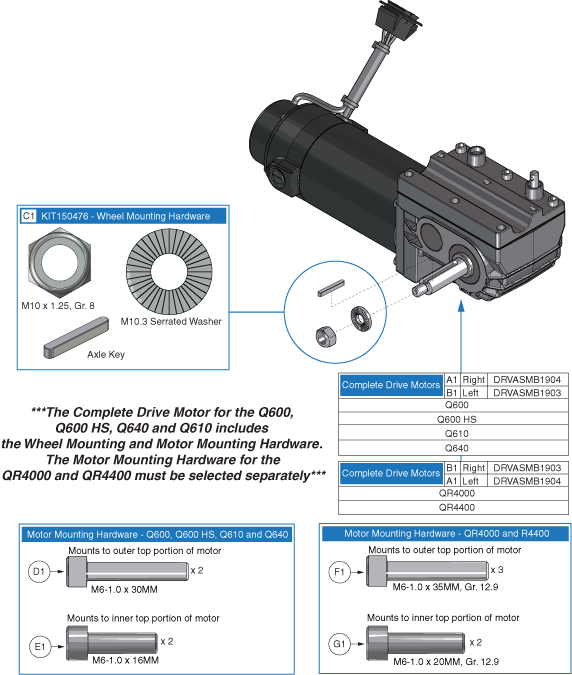 Quantum Q610 - Motors / Freewheel - Motors