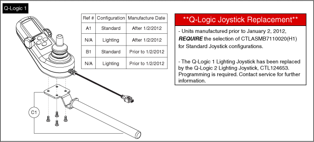 Quantum Q610 - Joystick (Master Controls) - Joystick (Master Controls) - Drive Controls, Standard - Q -Logic