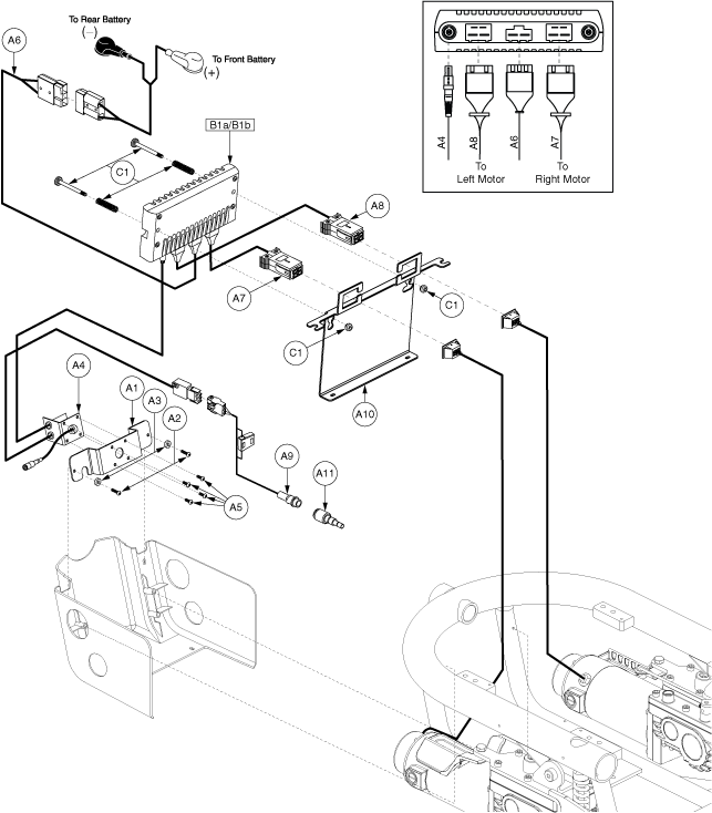 Quantum Q610 - Electronic (Utility) Tray - Remote Plus - Off Board Charger - Synergy & Tru-Balance Seating Systems, Future Actuator Expansion