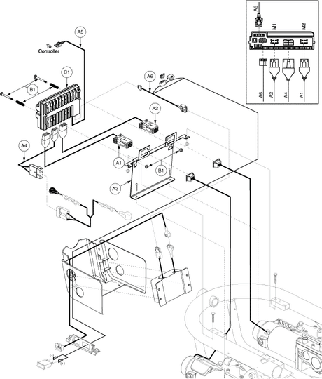 Quantum Q610 - Electronic (Utility) Tray - Vr2 - On Board Charger - Tru-Balance Tilt Seating System, Through Joystick