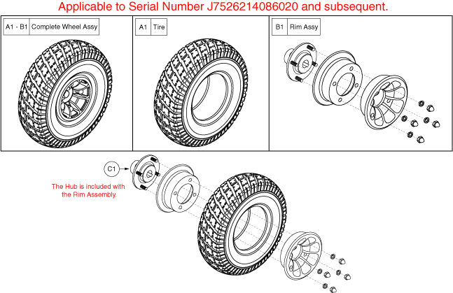 Quantum Q610 Pediatric - Drive Wheels - Flat Free - Used On Or After The 262 Day Of 2014, J75(262)(14)086020