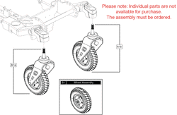 Quantum Rival - Caster Arms / Transit Loops - Caster Forks / Wheels - Flat Free - 8 Inch Caster Wheel