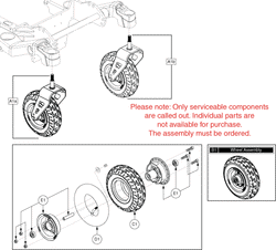 Quantum Rival - Caster Arms / Transit Loops - Caster Forks / Wheels - Pneumatic - 9 Inch Caster Wheel