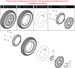 Quantum Rival - Drive Wheels - Pneumatic - Silver Rim - Black Tire