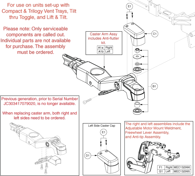 Quantum Rival - Caster Arms / Transit Loops - Caster Arms / Transit Loops - Caster Arm, Adj. Motor Mount & Transit Loops