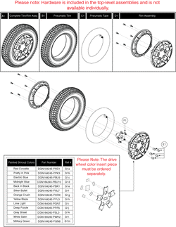 Quantum Rival - Drive Wheels - Pneumatic - Silver Rim - Gray Tire