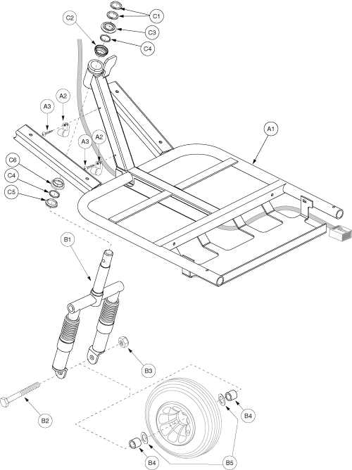 Pride Celebrity 2000 (SC4000) - Front Frame 3 Wheel - Metric Version