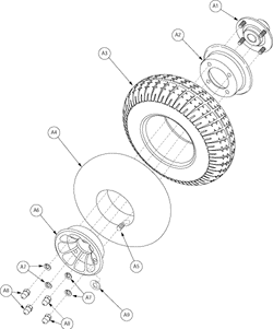 Pride Celebrity 2000 (SC4000) - Wheel Rear - Pneumatic