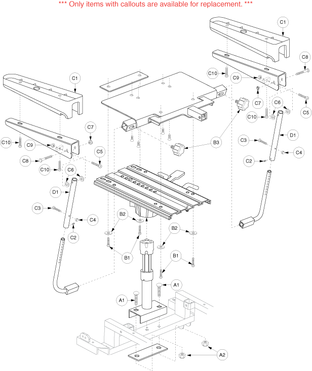 Pride Celebrity 2000 (SC4000) - Seat Frame