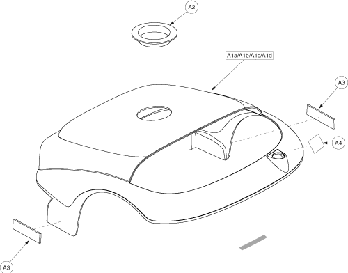 Pride Celebrity 2000 4-Wheel (SC4400) - Shroud - Rear