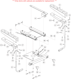 Pride Celebrity 2000 4-Wheel (SC4400) - Seat Frame - Standard/Power Seat