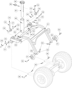 Pride Celebrity X (SC400) - Rear Frame - C-70000 - C-83200 & C-83302 - 83399