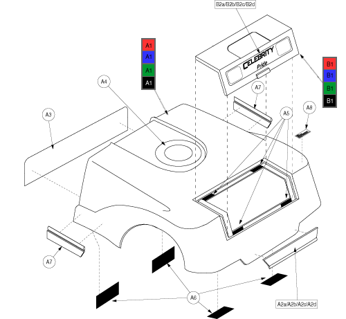 Pride Celebrity X (SC400) - Shroud - Rear - C-70000 - Sub