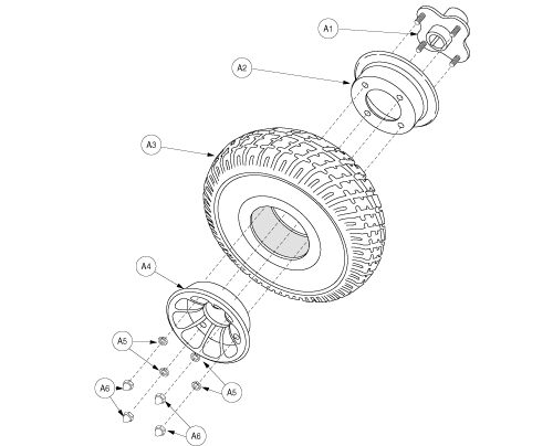 Pride Celebrity X (SC400) - Wheel Rear - Solid