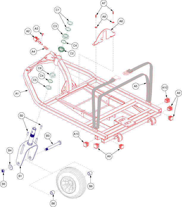 Pride Celebrity X (SC4001) - Frame Assemblies - Front