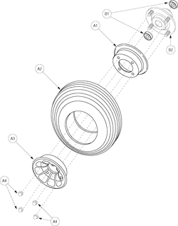 Pride Celebrity X (SC440) - Wheel Front - 4 Wheel - Solid