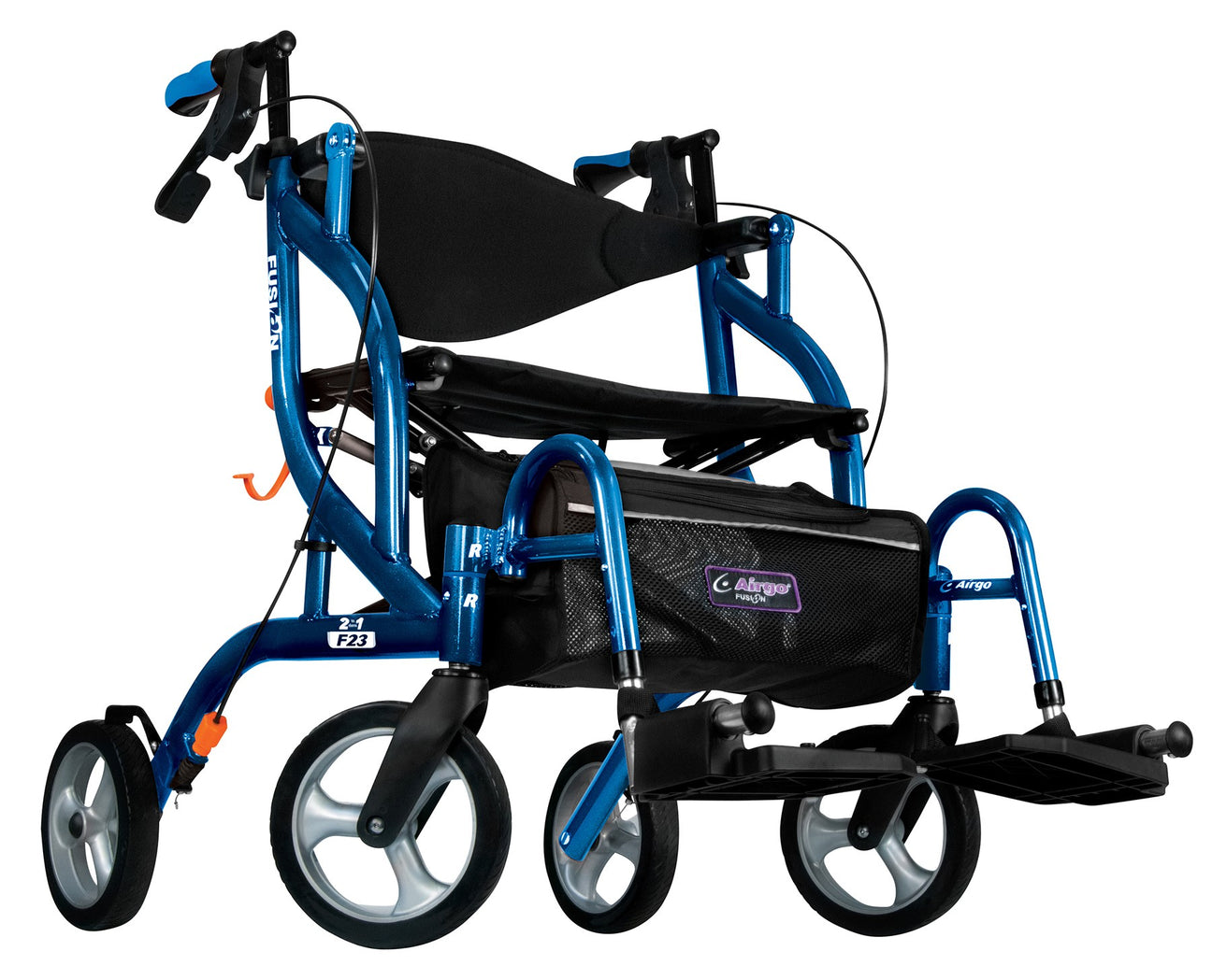 Drive Medical  Airgo Fusion F23 Side-Folding Rollator & Transport Chair (700-932)