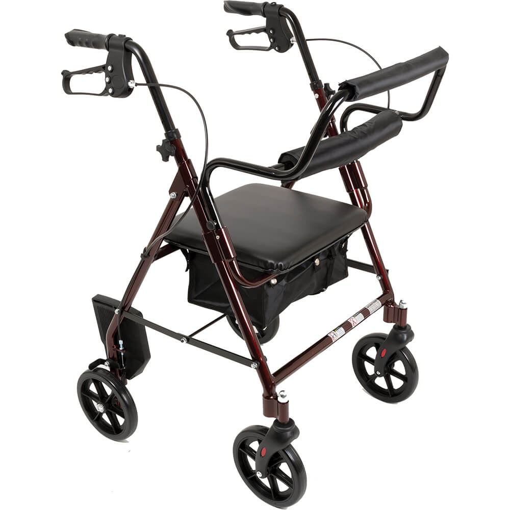 ProBasics Aluminum Transport Rollator with 8" Wheels