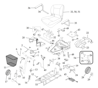 Drive Medical Bobcat X3 Parts Diagram