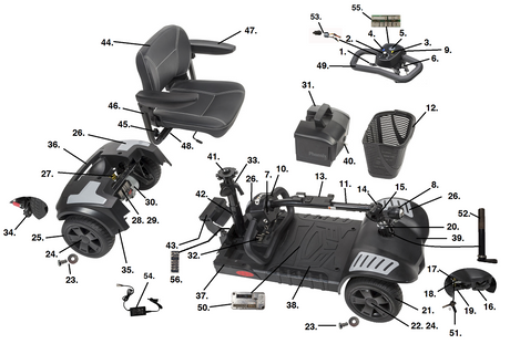 Drive Medical Phoenix LT Parts Diagram