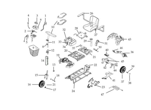 Drive Medical Scout 3 Parts Diagram