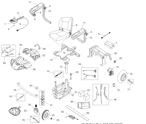 Drive Medical Titan LTE Parts Diagram