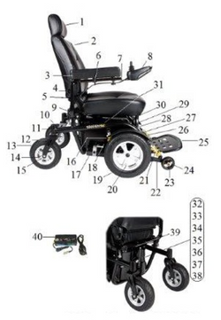 Drive Medical Trident HD Parts Diagram