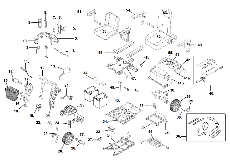 Drive Medical Ventura 3 Parts Diagram