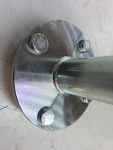 4 x 4 Go-Kart Live Axle Hub with 1 to 3/4 Step-Down (Blemished), featuring a metal pipe with screws and bolts, close-up of round objects, and a bolt head.