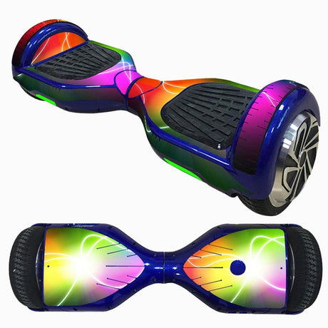 Decorative Decal Sticker Skins for 6.5 Self-Balancing Hoverboards shown on a two-wheeled hoverboard. Enhance and personalize your hoverboard with easy-to-apply decal skins for a refreshed look.