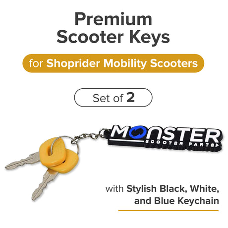 Keys for Shoprider Mobility Scooters (Set of 2) (206112-88103)