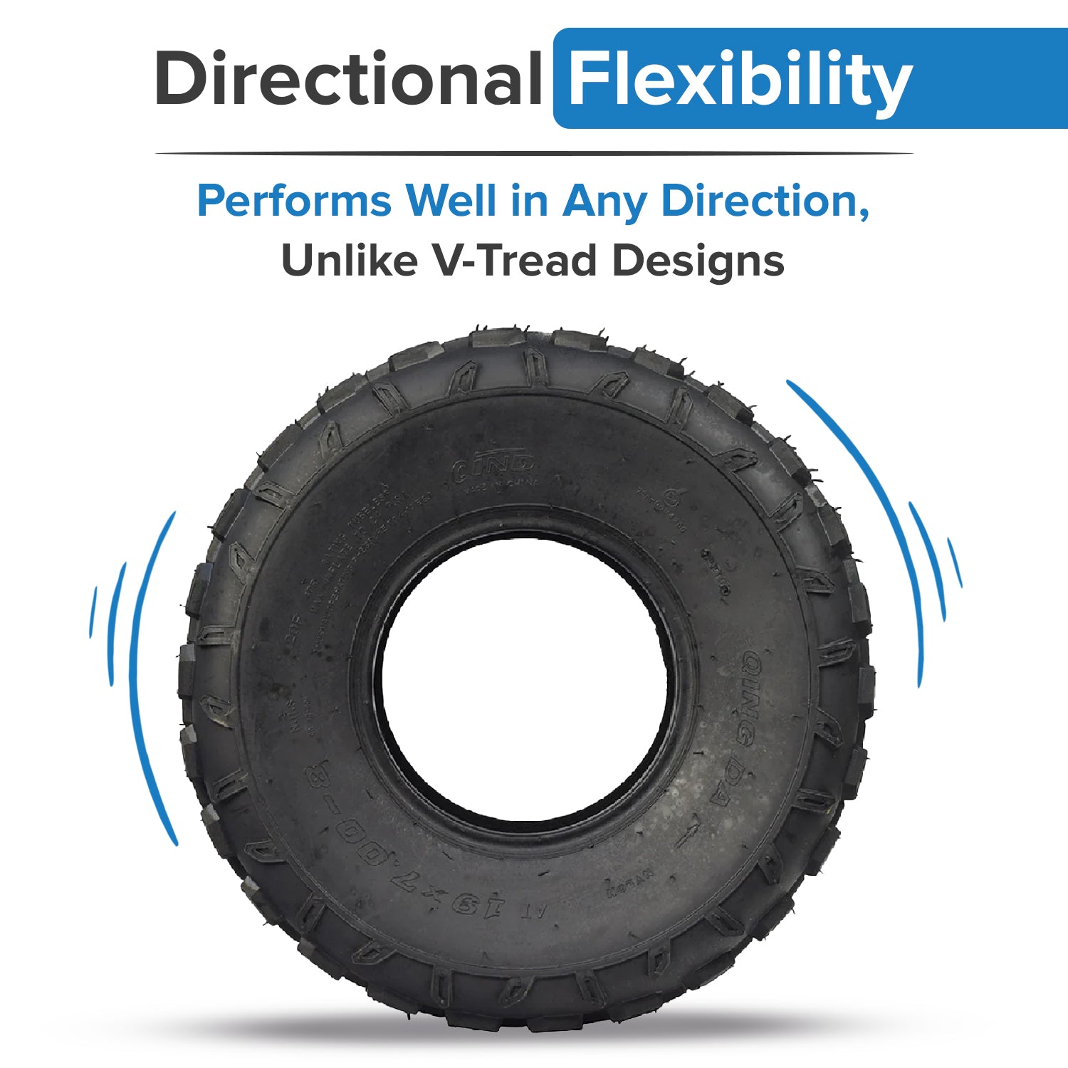 19x7.00-8 Knobby Tire with P315 Tread for Baja Mini Bikes MB165 & MB200