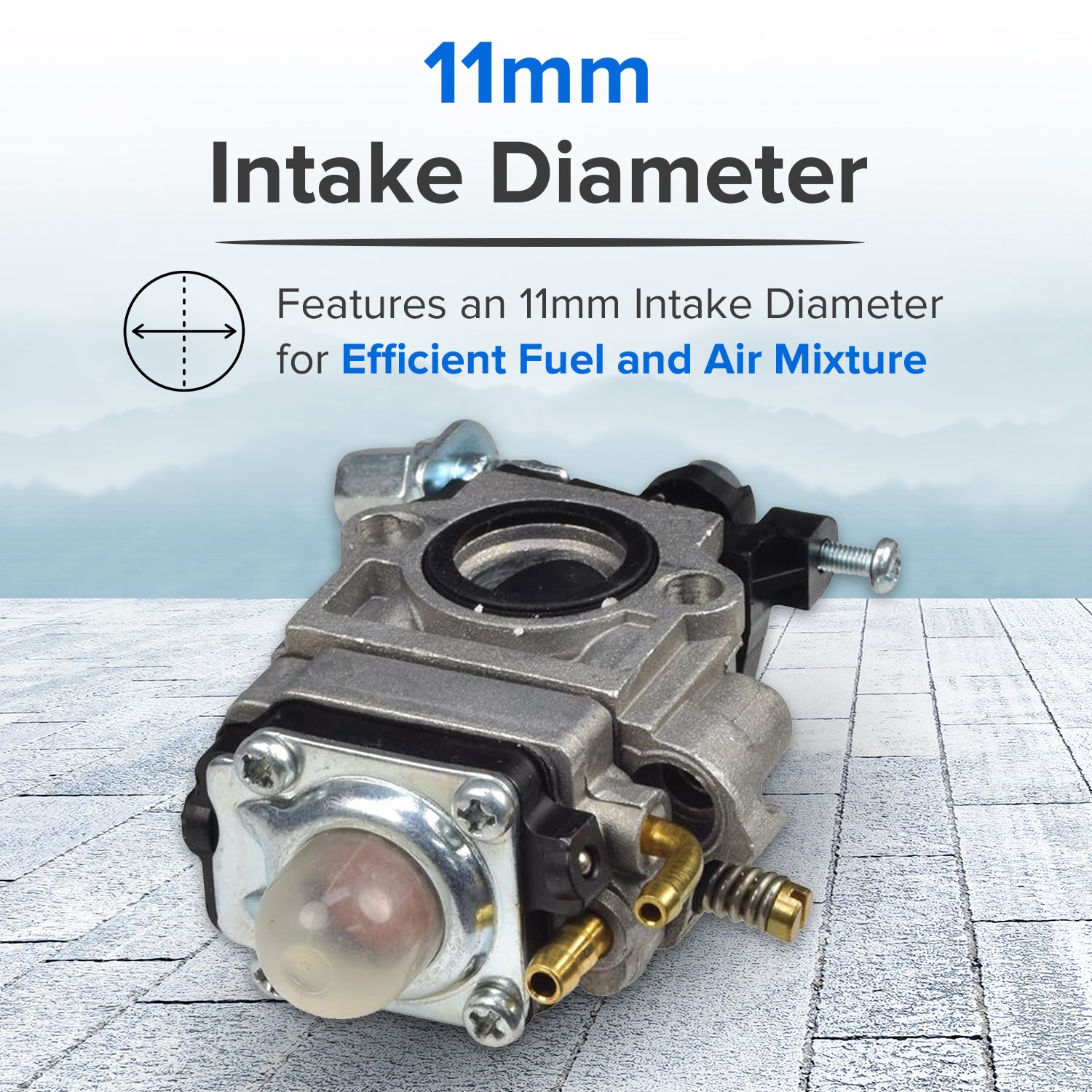 11 mm Carburetor for 33cc, 36cc, & 43cc Scooters, Mini Quads, & Pocket Bikes