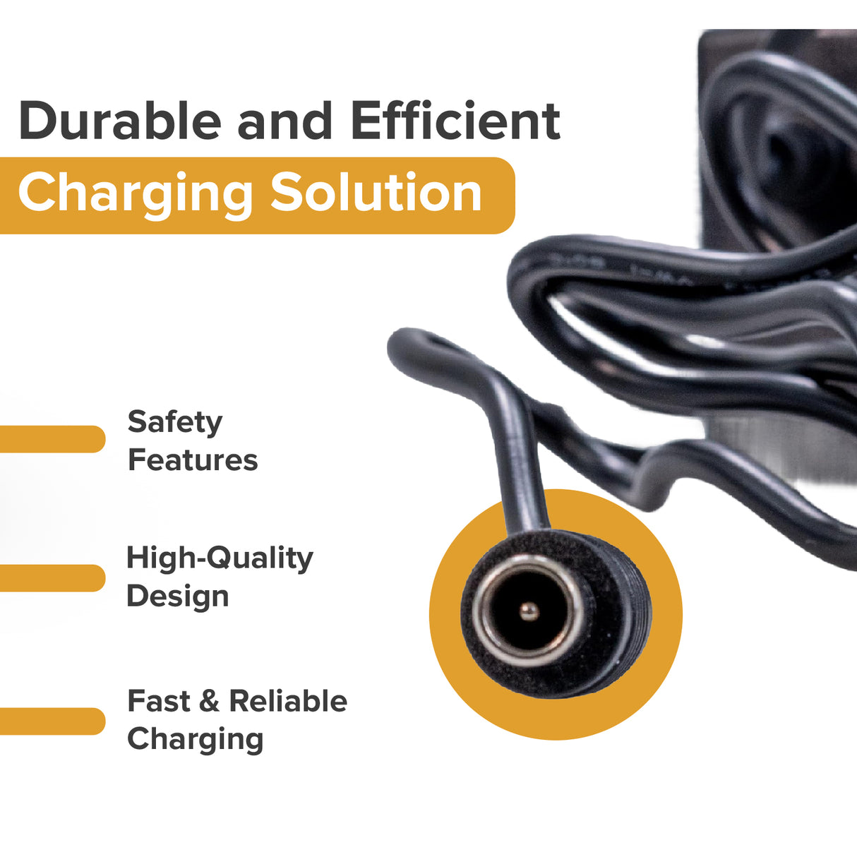 42 Volt Coaxial Battery Charger for the Ninebot ES1, ES2, ES4, & MAX G30 Electric Scooters